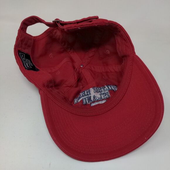 Hilton Head Island Slideback Hat Red One Size Embroidered Perrin - Picture 6 of 7